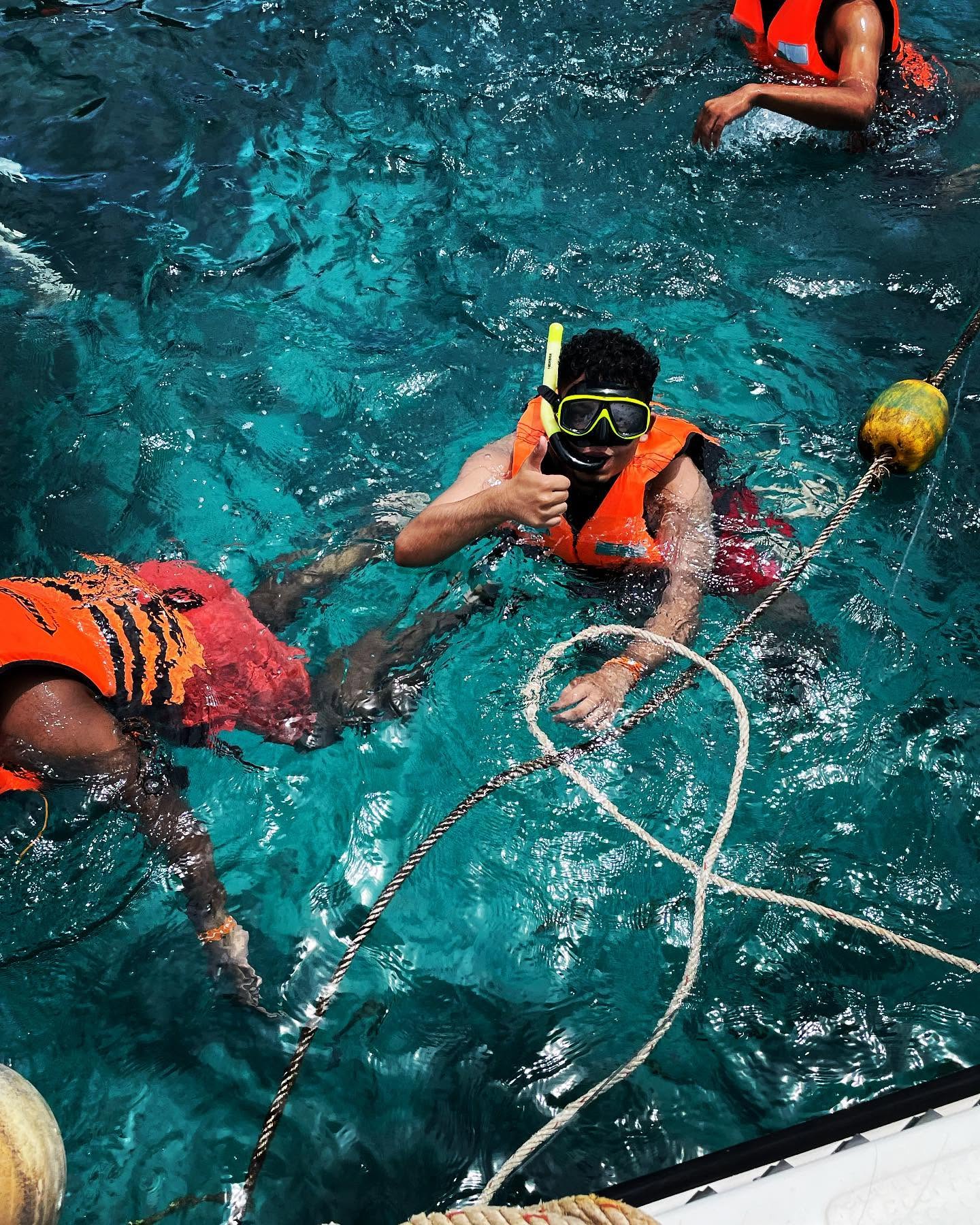 Rifat snorkeling during an island adventure